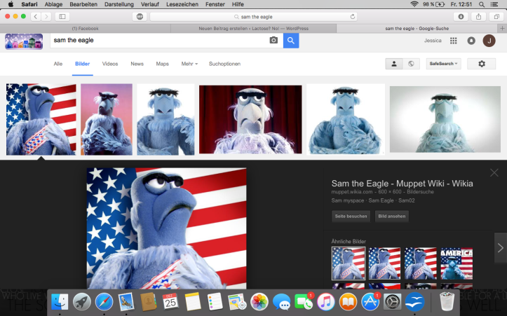 Für Sam the Eagle musste ich selbst ein wenig Google-Recherche betreiben.